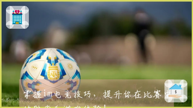 掌握im电竞技巧，提升你在比赛中的胜率和游戏体验！